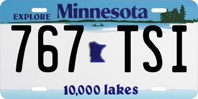 MN license plate 767TSI