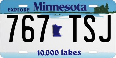 MN license plate 767TSJ