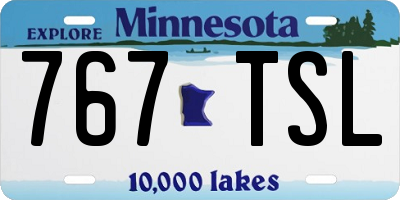 MN license plate 767TSL