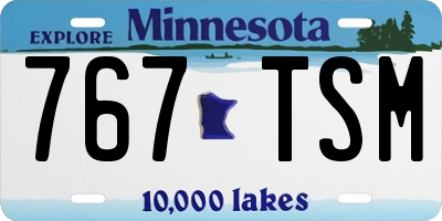 MN license plate 767TSM