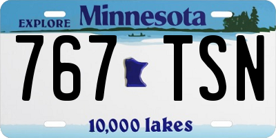 MN license plate 767TSN