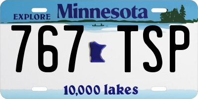 MN license plate 767TSP