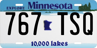 MN license plate 767TSQ