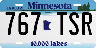 MN license plate 767TSR