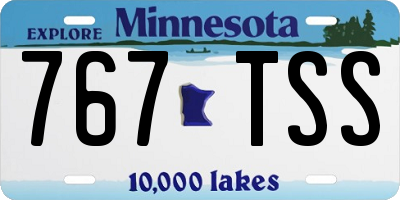 MN license plate 767TSS