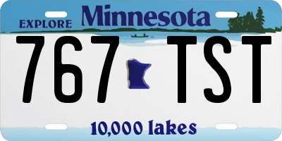 MN license plate 767TST