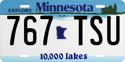 MN license plate 767TSU