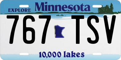 MN license plate 767TSV