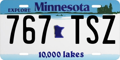 MN license plate 767TSZ