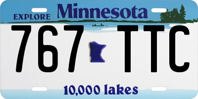 MN license plate 767TTC