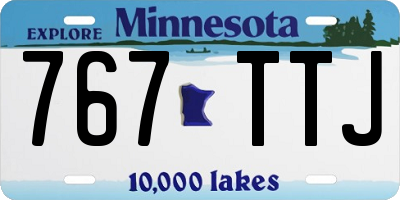 MN license plate 767TTJ
