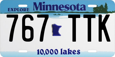 MN license plate 767TTK