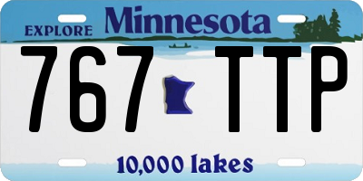 MN license plate 767TTP