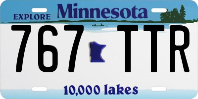 MN license plate 767TTR