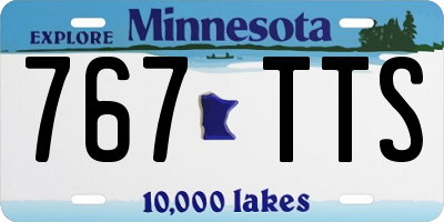 MN license plate 767TTS