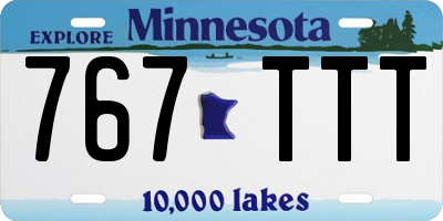 MN license plate 767TTT