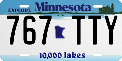 MN license plate 767TTY