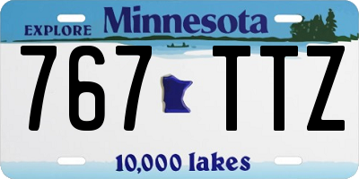 MN license plate 767TTZ