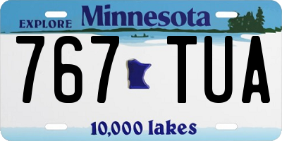 MN license plate 767TUA