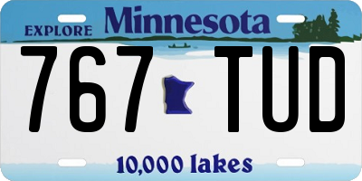 MN license plate 767TUD