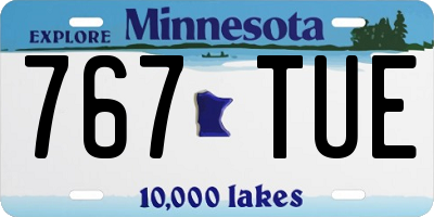 MN license plate 767TUE