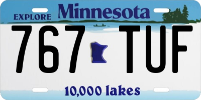 MN license plate 767TUF
