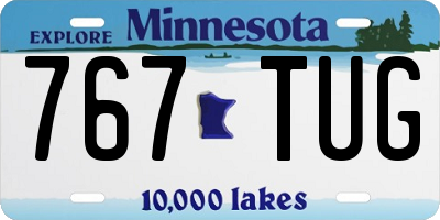 MN license plate 767TUG