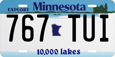 MN license plate 767TUI