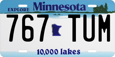 MN license plate 767TUM