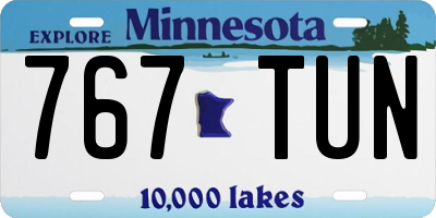 MN license plate 767TUN