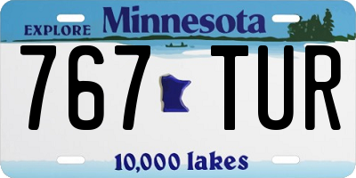 MN license plate 767TUR