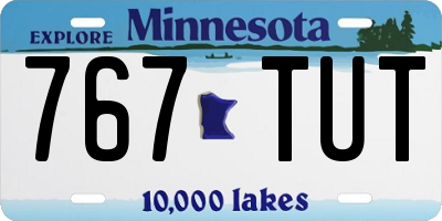 MN license plate 767TUT
