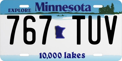 MN license plate 767TUV