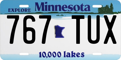 MN license plate 767TUX