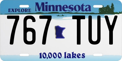MN license plate 767TUY