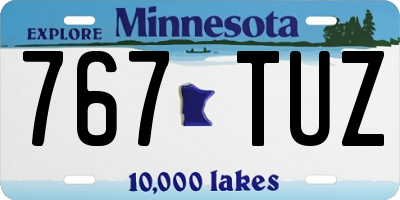 MN license plate 767TUZ