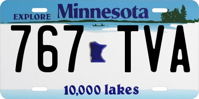 MN license plate 767TVA