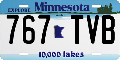 MN license plate 767TVB