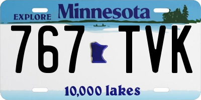MN license plate 767TVK