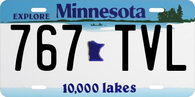 MN license plate 767TVL