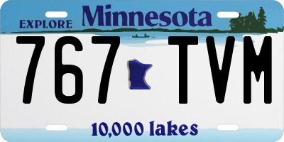 MN license plate 767TVM