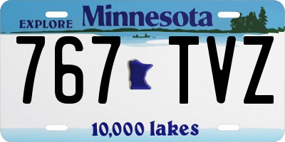 MN license plate 767TVZ
