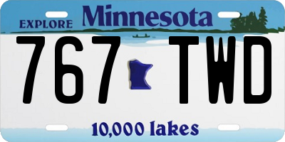MN license plate 767TWD
