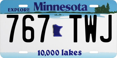 MN license plate 767TWJ