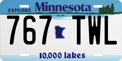 MN license plate 767TWL
