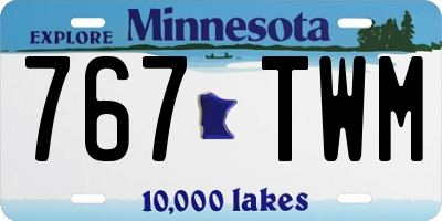 MN license plate 767TWM