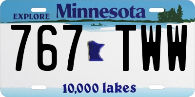 MN license plate 767TWW