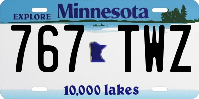 MN license plate 767TWZ