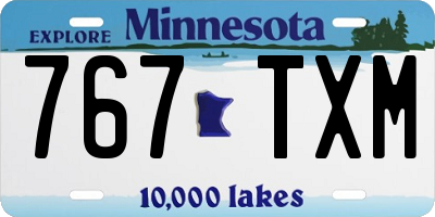 MN license plate 767TXM
