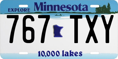 MN license plate 767TXY